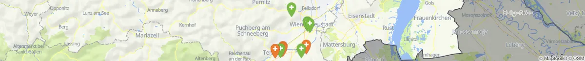 Kartenansicht für Apotheken-Notdienste in der Nähe von Sankt Egyden am Steinfeld (Neunkirchen, Niederösterreich)